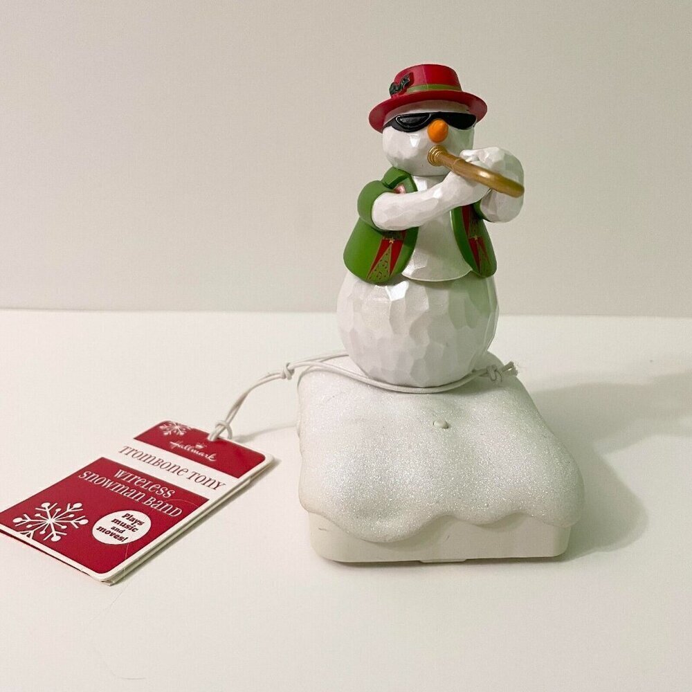 Hallmark Snowman Wireless Band Trombone Tony Music and Movement Flaws